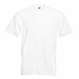 T shirt biały - friuit of the loom - nadruk jednostronny